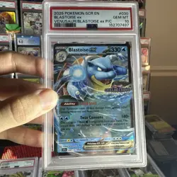 Pokemon SV Stellar Crown Blastoise EX Promo Stamped 030/142 Double Rare Psa 10 - Image 2