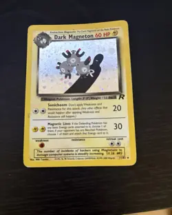 Dark Magneton 11/82 Team Rocket Holo Rare Unlimited 60 HP English - Image 1