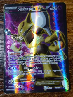 Alakazam EX 117/124 Fates Collide Ultra Rare Full Art Holo Pokemon Card MP-HP - Image 1