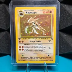 Kabutops 9/62 Fossil 1st Edition Holo Rare English 60 HP Pokemon TCG - Image 1