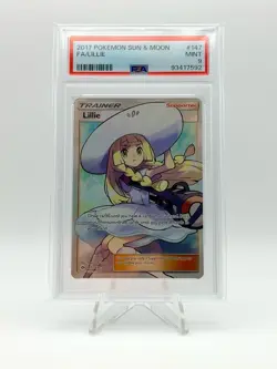 2017 POKEMON SUN & MOON ULTRA RARE FULL ART TRAINER LILLIE 147/149 PSA 9 - Image 1