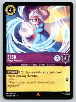 Disney Lorcana Elsa - Fierce Protector Reign of Jafar Rare #60/204 NM - Image 1