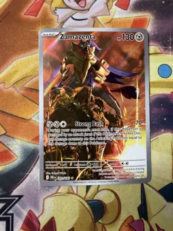 Zamazenta 201/182 Destined Rivals Full Art Ultra Rare Holo Pokemon Card NM - Image 1