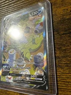 Pokemon TCG Tyranitar v Full Art Holo Rare Alternate Card 155/163 - Image 3