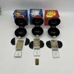 1999 Burger King 23k Gold Pokemon Card Lot Charizard Mewtwo Pikachu 100% W/ COA - Image 1