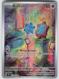 Pokemon SV05: Temporal Forces Bronzor 170/162 Holo Illustration Rare NM - Image 1