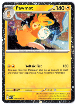 Pokemon TCG Pawmot 034/094 Cosmo Holo Phantasmal Flames NM - Image 1
