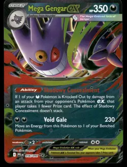 Pokemon Cards Mega Gengar ex 056/094 Phantasmal Flames Double Rare NM *13 - Image 1