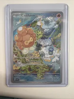 Pokemon Castform Sunny Form IR 195/191 SV08 Surging Sparks Illustration Rare - Image 3