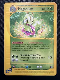 Meganium 054/165 Expedition Base Set Rare Regular 100 HP Pokemon TCG English - Image 1