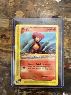 Magby 52/165 Regular Pokemon TCG Expedition Base Set - LP/MP - Image 1