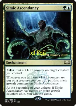MTG Foil Prerelease Ravnica Allegiance PRNA Simic Ascendancy MINT - Image 1