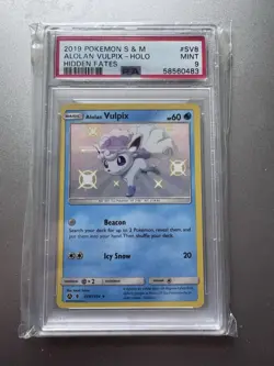 2019 Pokemon Hidden Fates Alolan Vulpix SV8/SV94 Holo PSA 9 - Image 1