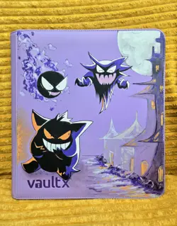 Hand painted Gengar Evolutions Pokemon TCG Vault X Binder - Image 1