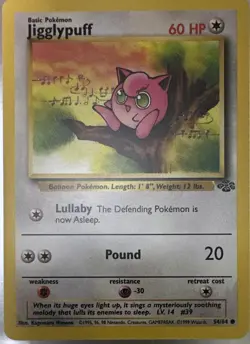 Jigglypuff 54/64 Common Jungle Pokemon Unlimited Lightly Played - Image 1