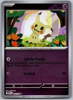 Mimikyu 042/094 Common Phantasmal Flames Pokemon Reverse Holo Near Mint - Image 1
