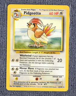 Pidgeotto 22/102 Rare Base Set Unlimited Pokemon LP/MP - Image 1