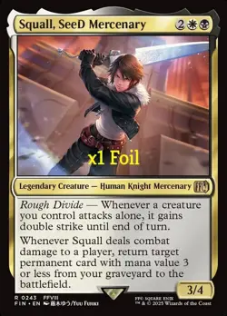 MTG Foil Universes Beyond: Final Fantasy FIN Squall, SeeD Mercenary MINT - Image 1