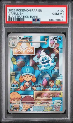 Pokemon Paradox Rift Vanillish 190 PSA 10 - Image 1