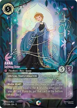 Disney Lorcana Winterspell Anna Soothing Sister Enchanted 227/204 NM - Image 1