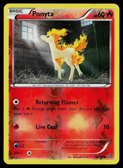 Pokemon Card Steam Siege Ponyta 16/114 Reverse Holo Common - Image 1