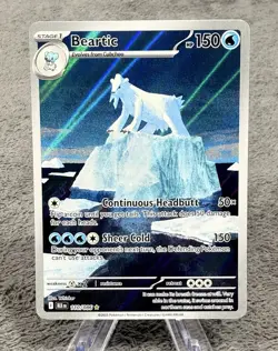 Pokemon Beartic 181/165 SV11B Illustration Rare Full Art Holo 150 HP Bear Card - Image 1