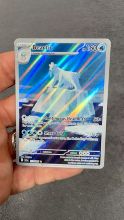 Pokemon Beartic 181/165 SV11B Illustration Rare Full Art Holo 150 HP Bear Card - Image 2