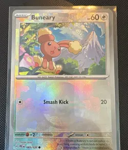 Buneary (Poke Ball Pattern) 083/131 Holo NM Pokemon Card Prismatic Evolutions - Image 1
