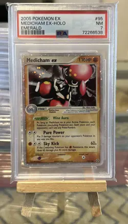 PSA 7 - Medicham Ex Holo 95/106 EX Emerald Pokemon Card - NM - Image 1