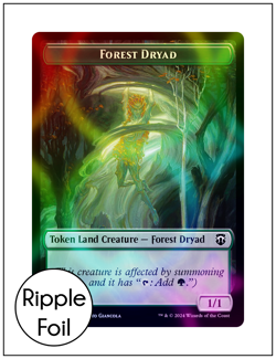 Forest Dryad Token, Ripple Foil, Modern Horizons 3 Commander, Magic MTG NM - Image 1