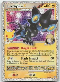 Luxray 109/111 Celebrations Classic Collection Pokemon Card NM - Image 1