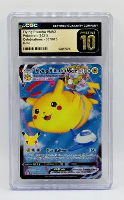 FLYING PIKACHU VMAX HOLO #007/025 PRISTINE CGC 10 2021 POKEMON CELEBRATIONS - Image 1