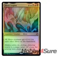 Foil Sliver Legion M/NM Magic: The Gathering MTG Time Spiral Remastered - Image 1