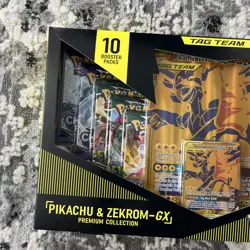 Pokemon TCG - Pikachu & Zekrom GX Tag Team Premium Collection Box Booster Packs 820650809910 - Image 3