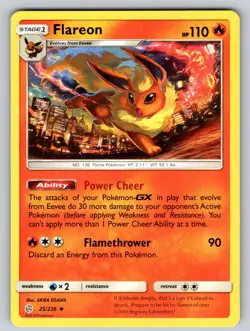 Flareon 25/236 Uncommon Cosmic Eclipse Pokemon Near Mint - Image 1
