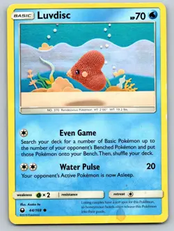 Luvdisc 44/168 Common Celestial Storm Pokemon Near Mint - Image 1
