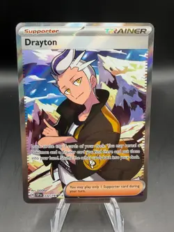TCG POKEMON DRAYTON ILLUSTRATION RARE TRAINER 232/198 SURGING SPARKS - Image 1
