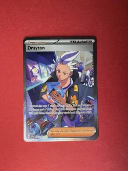 Pokemon TCG Drayton Special Illustration Rare Trainer Surging Sparks 244/191 - Image 1