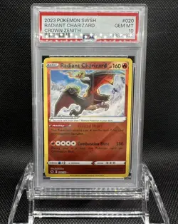 2023 Charizard PSA 10 Pokemon TCG 020/159 Crown Zenith Radiant Holo Gem Mint - Image 3