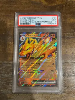 POKEMON 2024 SVP EN Promo Super Premium Coll CHARIZARD EX #161 PSA 9 Mint RARE - Image 1