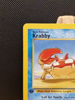 Pokemon 1999 WOTC 1st Edition Fossil Krabby 51/62 - Light Play - Image 3