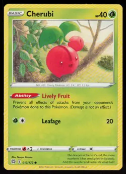 Cherubi 012/172 Common Brilliant Stars Pokemon Near Mint - Image 1