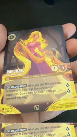 Rapunzel Gifted with Healing Disney Lorcana Non-Foil Promo Card DLPC 4/C1 DLC - Image 2