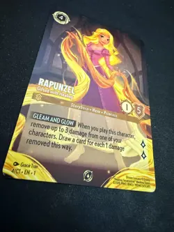 Rapunzel Gifted with Healing Disney Lorcana Non-Foil Promo Card DLPC 4/C1 DLC - Image 3
