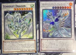 Yu-Gi-Oh! Stardust Dragon TOCH-EN050 & LOCH-JP007 1st Edition, 2 Cards - Image 1