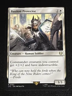 MTG Commander: LOTR Bastion Protector 0162 Rare - Image 1