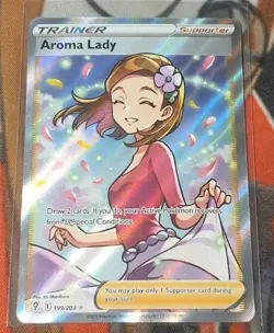 Aroma Lady 199/203 FULL ART ULTRA RARE Pokemon TCG Evolving Skies NM - Image 1