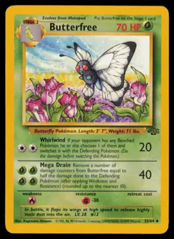 Butterfree 33/64 Uncommon Jungle Pokemon Unlimited Near Mint - Image 1