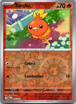 Torchic 040/182 Common Destined Rivals Pokemon Reverse Holo Near Mint - Image 1