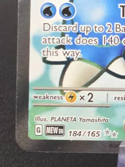 Pokemon TCG Blastoise Ex 184/165 Full Art Scarlet & Violet 151 - Image 5